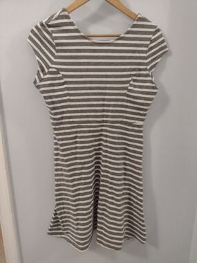 2 for $9! Gray and White Striped Summer Dress